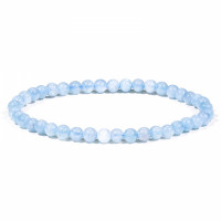 Bracelet en Aigue marine pierre naturelle perles rondes 4-5 mm