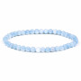 Bracelet en Aigue marine pierre naturelle perles rondes 4-5 mm