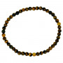 Bracelet en Oeil de tigre pierre naturelle perles rondes 4 mm