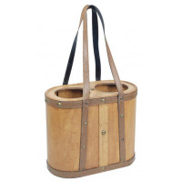 Porte deux bouteilles en bois