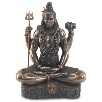 Statuette SHIVA 21 cm effet bronze