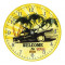 Horloge en verre WELCOME TO MIAMI déco rétro 17 cm