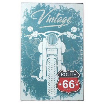 Panneau en bois moto Route 66 déco rétro Vintage