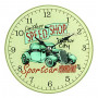 Horloge en verre SPEED SHOP déco rétro 17 cm