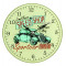 Horloge en verre SPEED SHOP déco rétro 17 cm