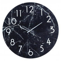 Horloge en verre noire 38 cm