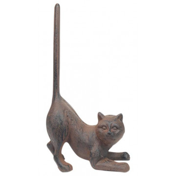 Cale Porte Chat Queue Droite En Fonte Brun Antique Provence Aromes Tendance Sud Cale Porte Chat Queue Droite En Fonte Brun Antique Provence Aromes Tendance Sud