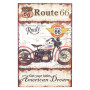 Panneau en bois moto Route 66 American Dream déco rétro Vintage