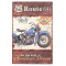 Panneau en bois moto bleue Route 66 American Dream déco rétro Vintage