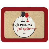 Plateau métal Je Peux pas J'ai Apéro