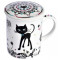 Mug avec passoire et couvercle CHAT MANDALA Foxtrot collection