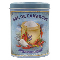 Sel de Camargue au piment d'Espelette Boîte saupoudreur déco rétro Esprit Provence