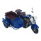 SIDE-CAR rétro bleu en métal