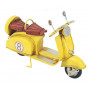 SCOOTER rétro jaune en métal