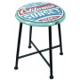 Tabouret métal déco California Beach rétro rétro vintage