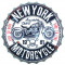 Plaque murale métal capsule NEW YORK MOTORCYCLE déco murale