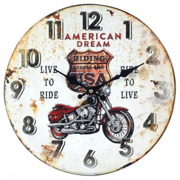 Horloge AMERICAN DREAM déco rétro vintage