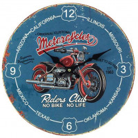 Horloge MOTORCYCLES RIDERS CLUB déco rétro vintage