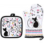 Gant et manique CHAT MANDALA Foxtrot collection