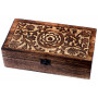 Boîte en bois sculptée à huiles essentielle 32 Flacons