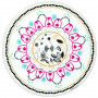 Plat tournant en verre 35 cm CHAT MANDALA Foxtrot collection