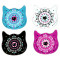 Set de 4 dessous de verre CHAT MANDALA Foxtrot collection