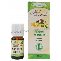 PURETÉ et TONUS Huiles Essentielles complexe BIO pour digestion et fatigue Phytofrance