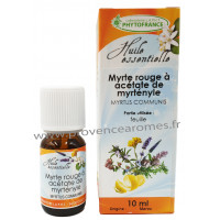 MYRTE ROUGE à ACÉTATE de MYRTÉNYLE Huile Essentielle Phytofrance 10 ml