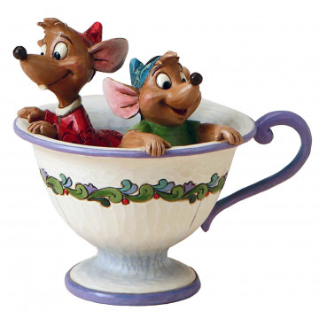 JAQ et GUS dans la tasse Figurine Disney Collection Disney Tradition