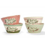 Saladier, 4 bols, et couverts bambou CHÉRIE PARTY Natives déco rétro vintage
