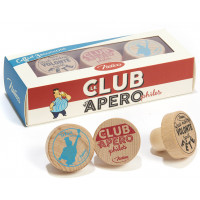 Coffret de 3 Bouchons LE CLUB DES APÉROPHILES Natives déco rétro vintage