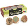 Coffret de 3 Bouchons UN BON VIN CHINON RIEN Natives déco rétro vintage