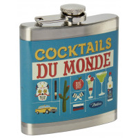 Flasque-COCKTAILS-DU-MONDE-Natives-déco-rétro-vintage