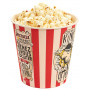 Pot rond en bambou + serviettes KING OF POP'CORN Natives déco rétro vintage