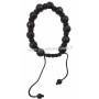 Bracelet Shamballa en Obsidienne noire pierre naturelle perles rondes facettées 8-10 mm