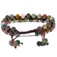 Bracelet double en Agate réglable