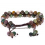 Bracelet double en Agate réglable