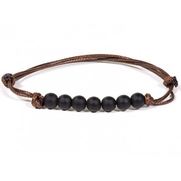 Bracelet 7 perles de Shungite pierre naturelle