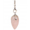 Pendule lotus Quartz rose en pointe pierre naturelle