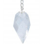 Pendule Cristal de roche larme multifacette pierre naturelle