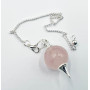 Pendule sephoroton en Quartz rose pierre naturelle