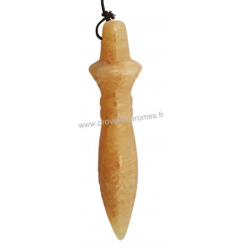 Pendule de Thot en Calcite Orange pierre naturelle