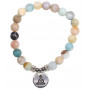 Mala/bracelet en Amazonite 21 perles avec Bouddha