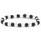 Bracelet en Pierre de lave et quartz rose pierre naturelle perles rondes 6 mm