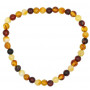 Bracelet en Ambre naturel perles rondes 5 mm