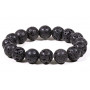 Bracelet en Pierre de lave naturelle perles rondes 12 mm