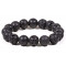 Bracelet en Pierre de lave naturelle perles rondes 12 mm