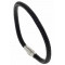 Bracelet fermeture acier PU noir