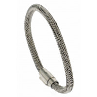 Bracelet en acier gris clair