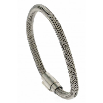 Bracelet en acier gris clair